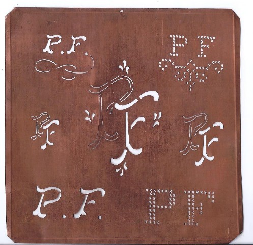 PF - 7 Monogrammvariationen Kupfer