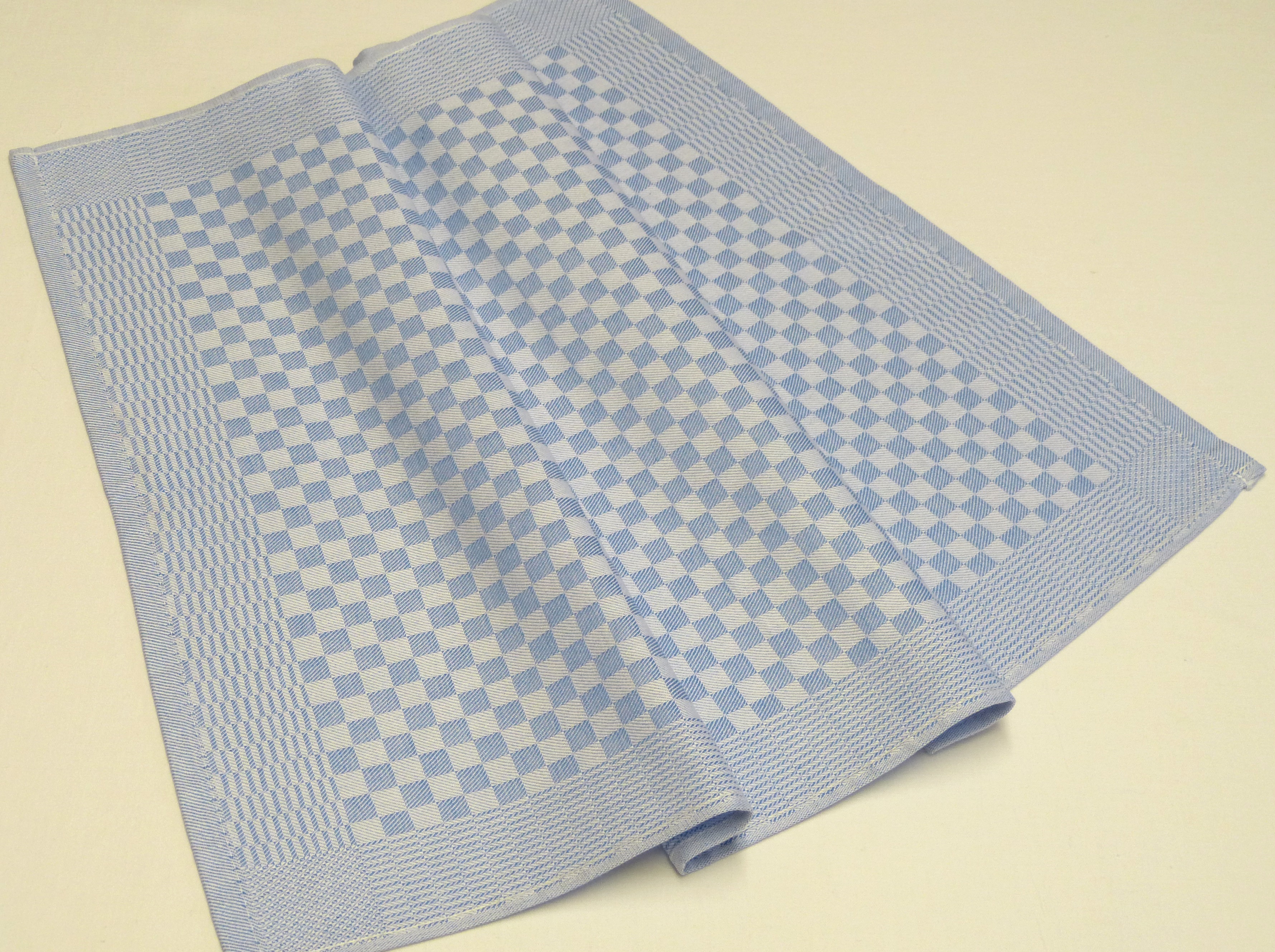 Grubentuch blau weiß kariert 100 % Baumwolle Küche Kochshow 50x70 cm