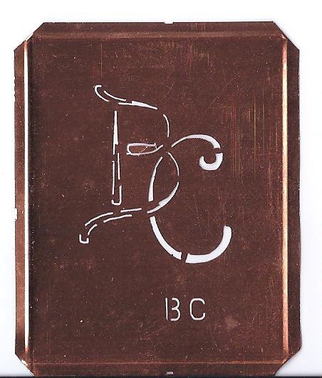 BC - Kupferschablone Schönschrift