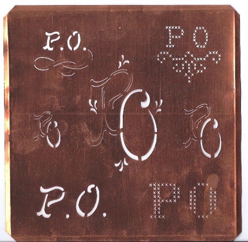 PO - 7 Monogrammvariationen Kupfer