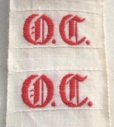 OC - 30 Stoffmonogramme in Frakturschrift
