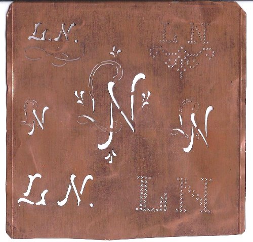 LN - 7 Monogrammvariationen Kupfer