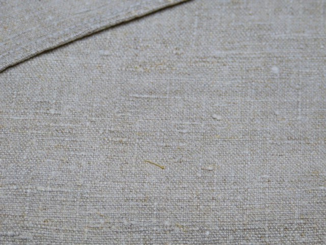 Heller grob gewebter tadelloser Leinensack ohne Monogramm handgewebt 67x126 cm
