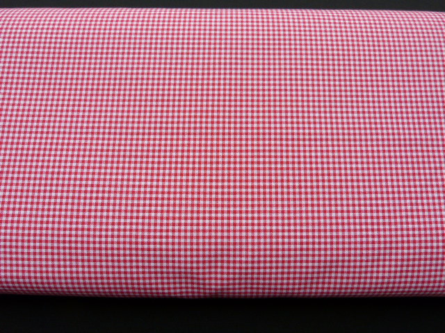 Westfalenstoff kleines Vichykaro rot weiß kariert Baumwolle 150 cm breit