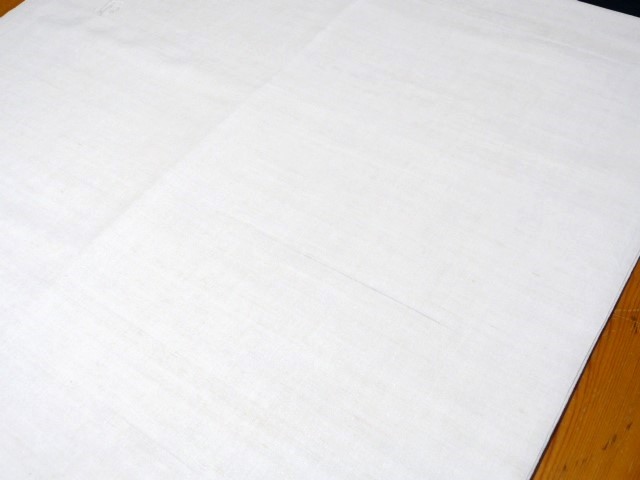 Sehr gutes Leinenlaken Mittelnaht weißes Mono LH Größe 160 x 215 